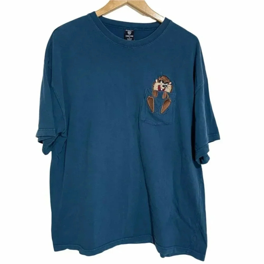Warner Bros. Looney Tunes Taz Buzzsaw XL blue T-shirt‎ size XL